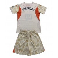 Camisa de Futebol Borussia Dortmund Goleiro Equipamento Principal Infantil 2024-25 Manga Curta (+ Calças curtas)